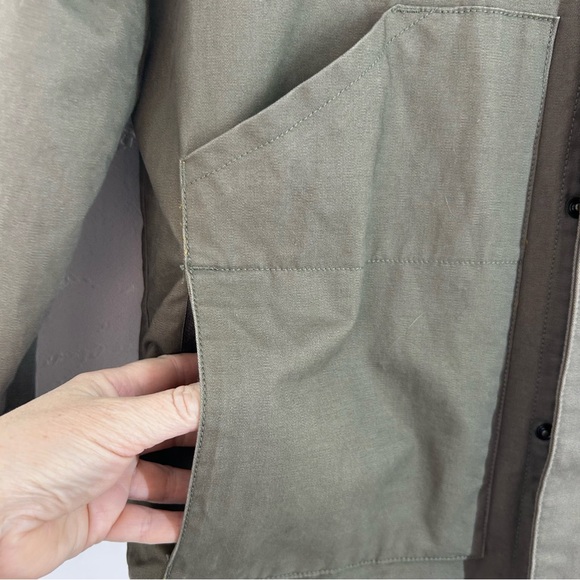 Prana Upper Dash Shirt Jacket Mens L Slate Green Flannel Lined Chore Coat NWOT - Picture 6 of 16